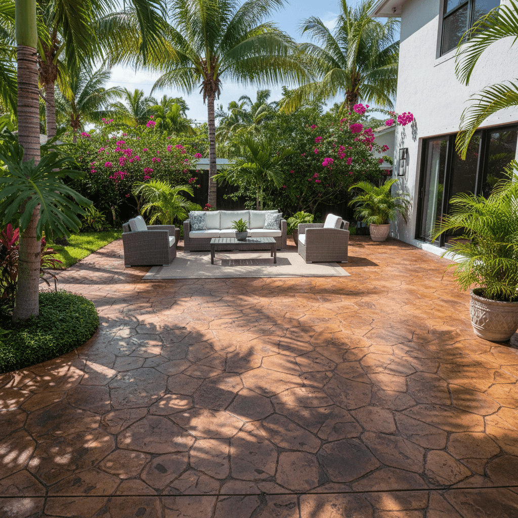 stamped concrete patio miami gardens