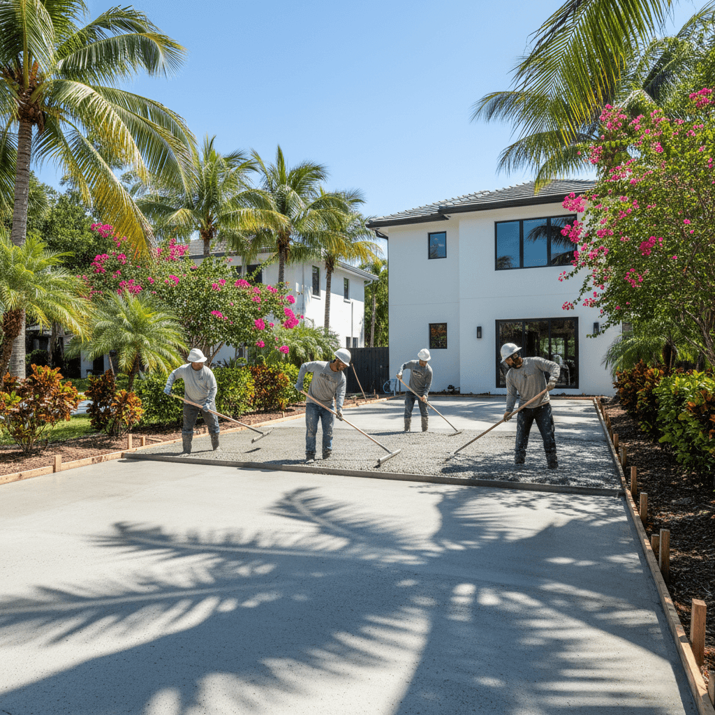 pouring concrete miami gardens